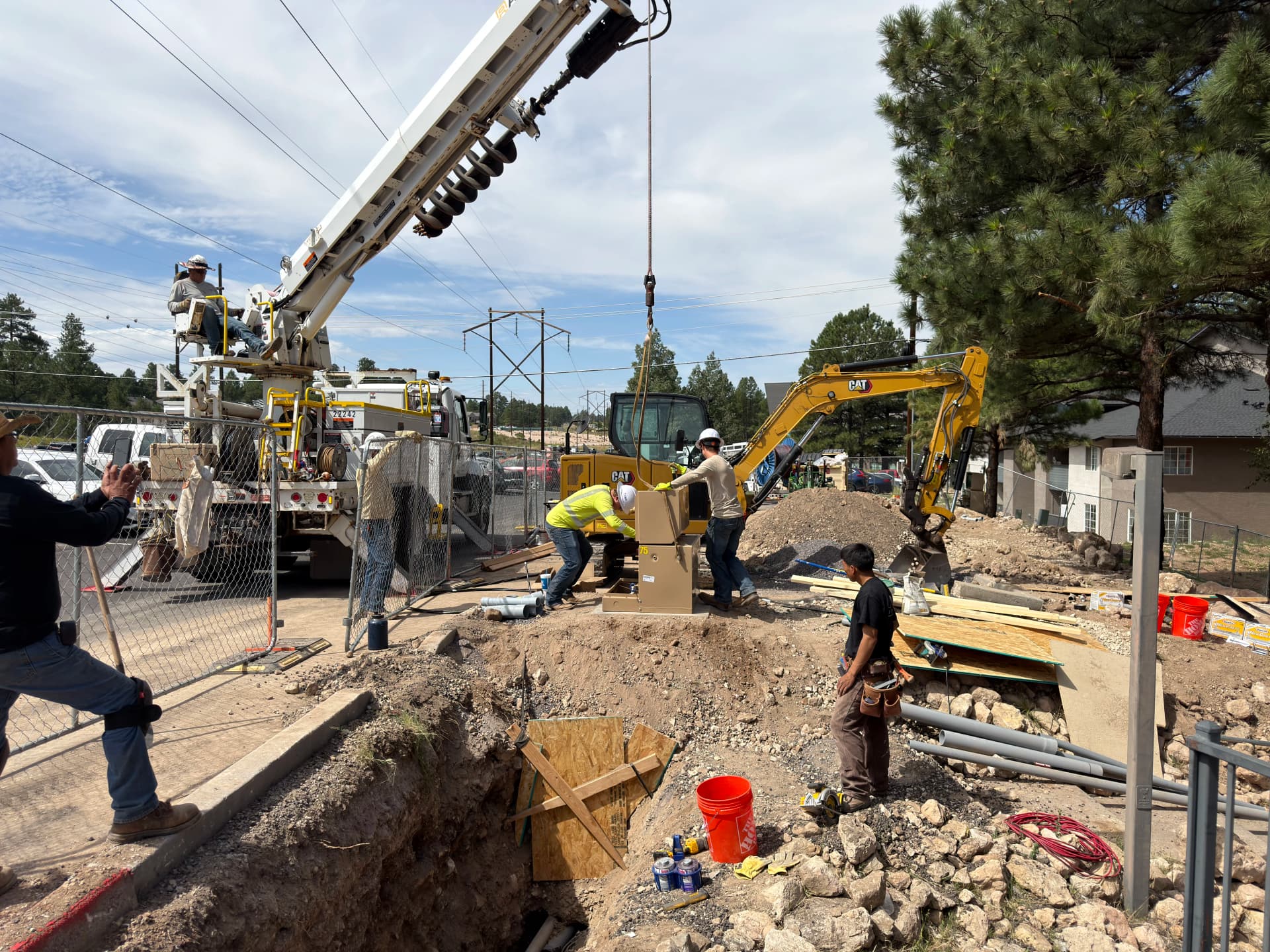 Utility Relocation and Footing Excavation for Apartment Complex Maintenance Building