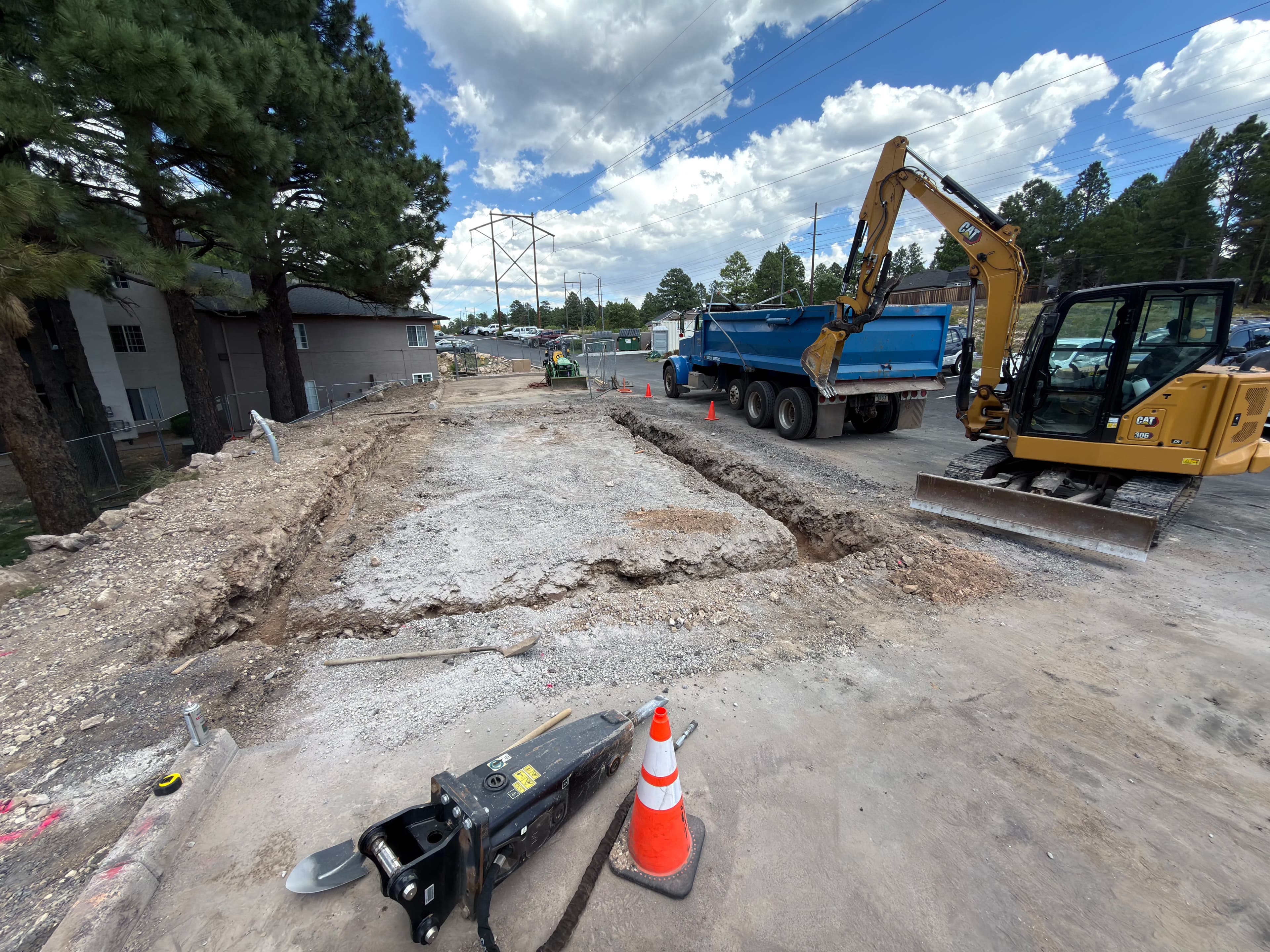 Project Utility Relocation and Footing Excavation for Apartment Complex Maintenance Building image