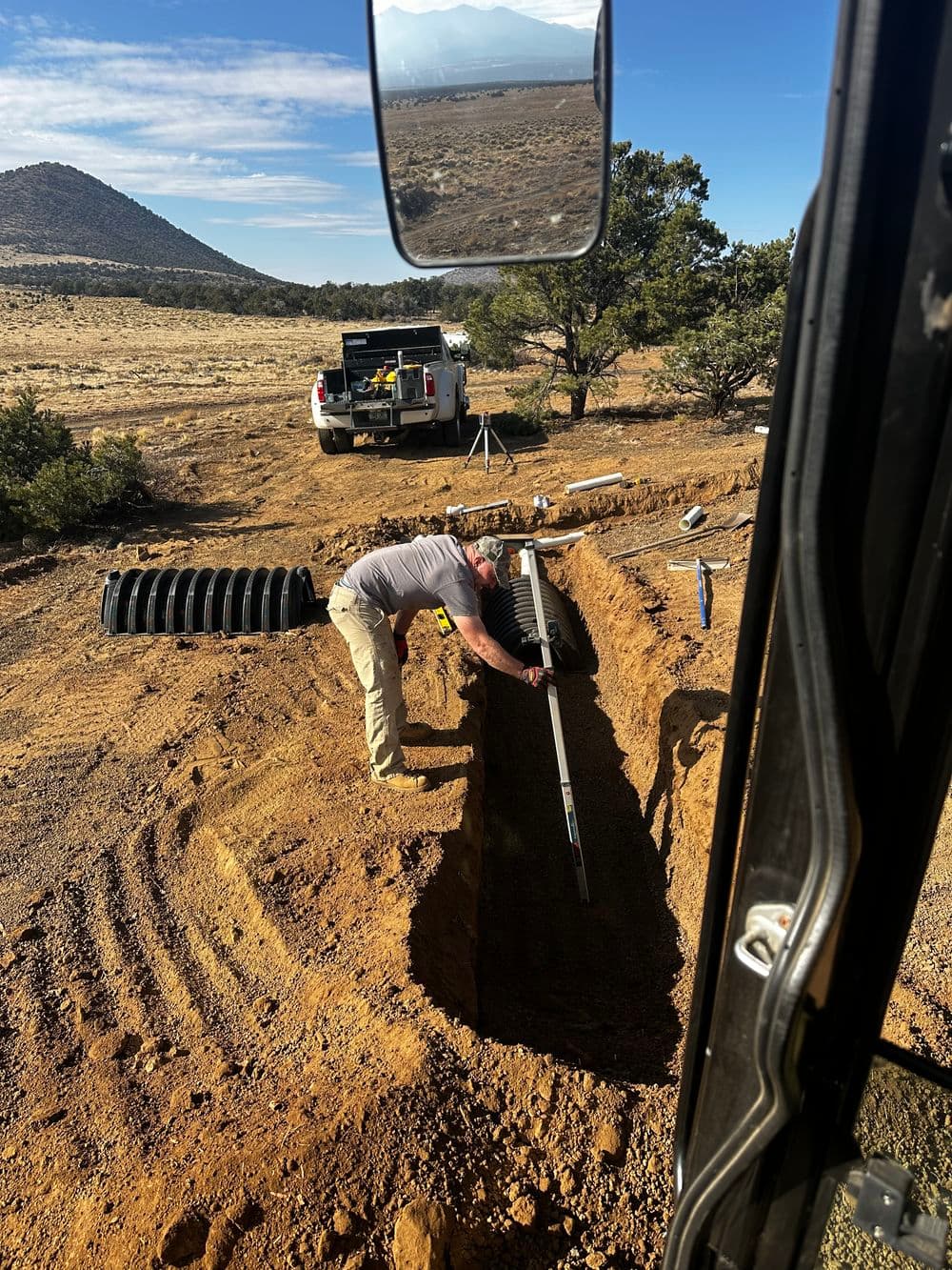 Septic System Installation for Off-the-Grid Homestead North of Flagstaff