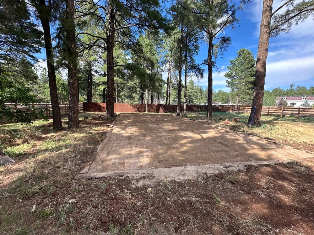 Sand Volleyball Pit and Water Line Installation